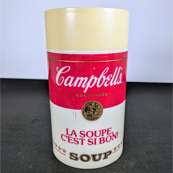 Campbell's Soup Vintage Soup is Good Food/La Soupe C'est si bon 12 oz THERMOS - Picture 2 of 4